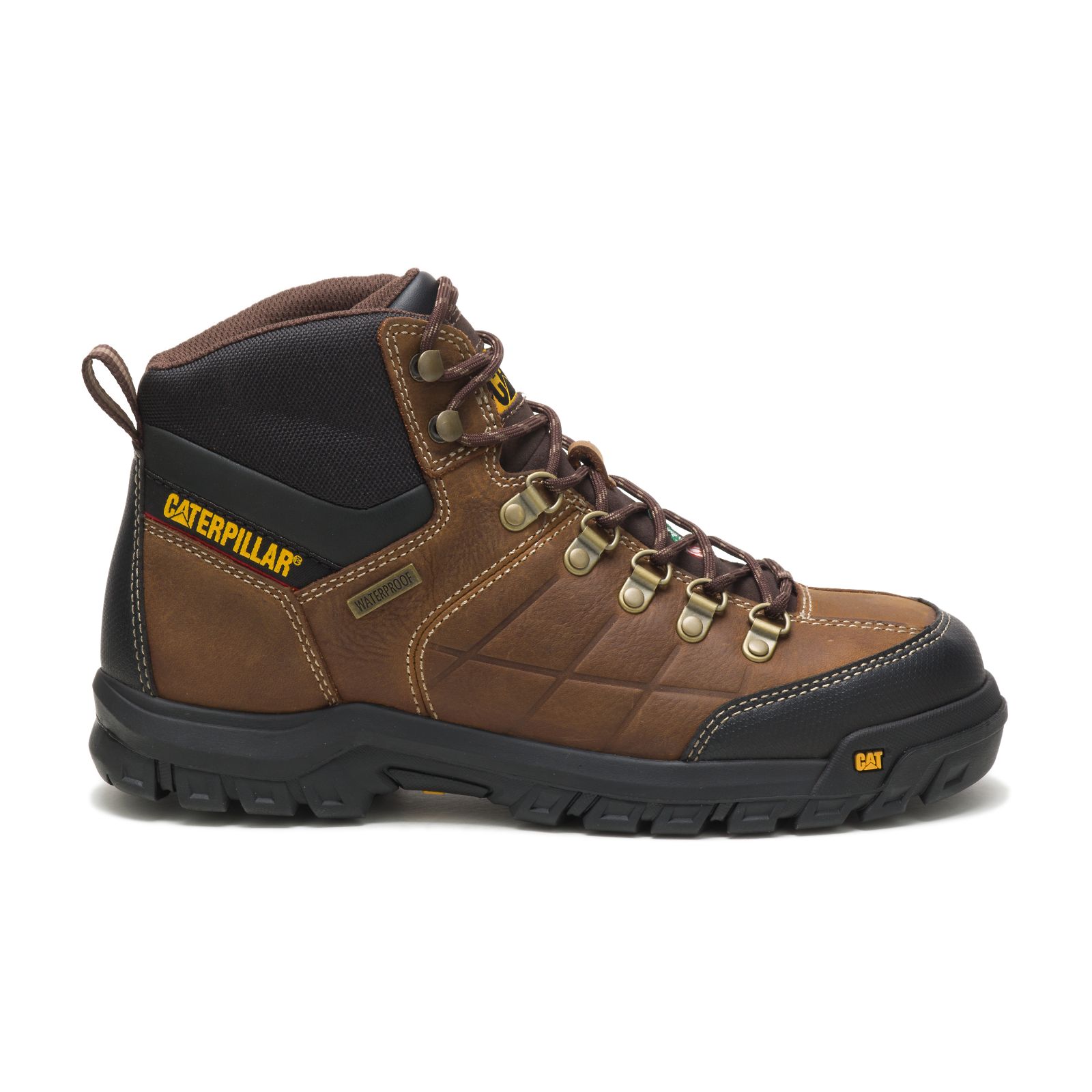 Caterpillar Threshold Waterproof Steel Toe Csa - Mens Work Boots - Brown - NZ (219LMRAFW)